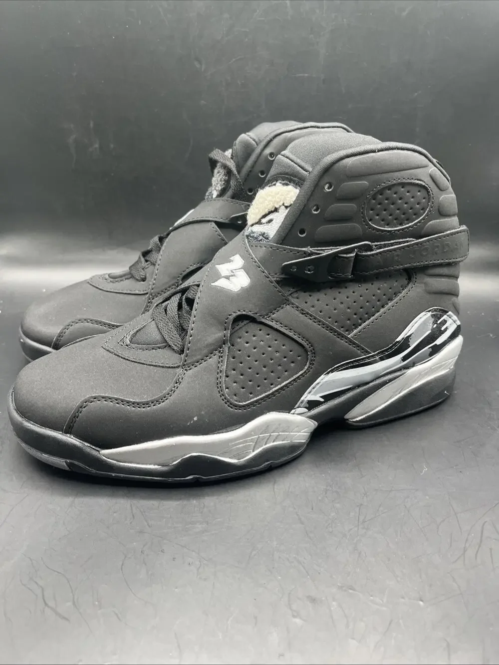 Jordan 8 Retro Chrome Black Silver 305381-003 2015 NWOB SZ US 8.5